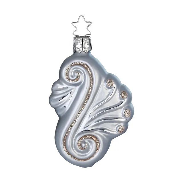 inge-glas-festliche-nostalgie-christbaumkugel-perlgrau-8-5-cm image 1