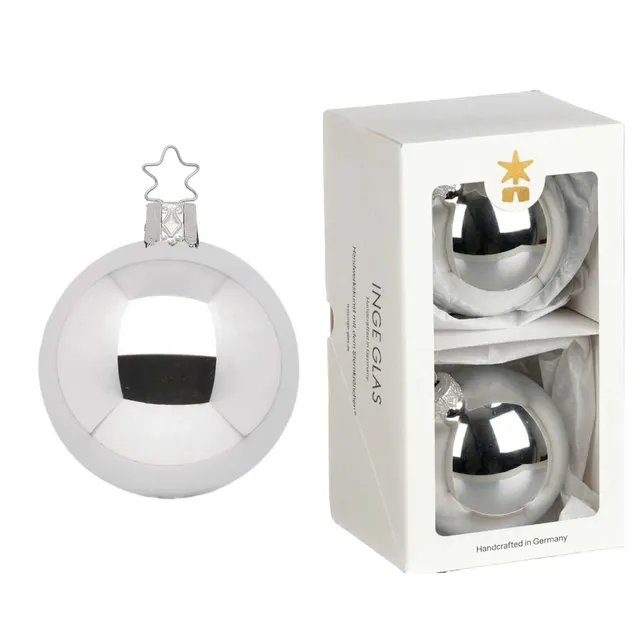 inge-glas-manufaktur-christbaumkugeln-silber-glanz-10-cm image 1