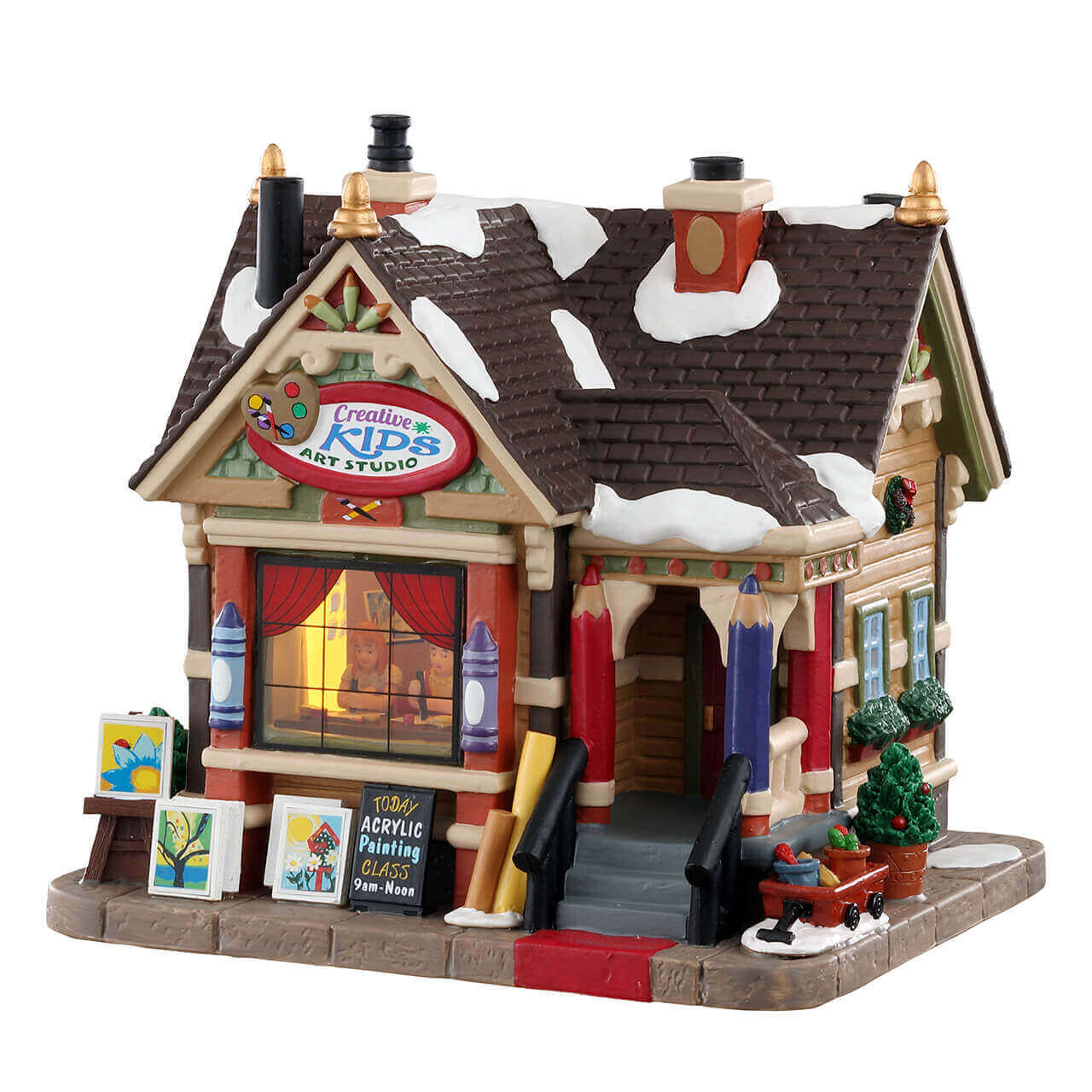 lemax-creative-kids-art-studio-weihnachtshaus-k-nstler-atelier image 1