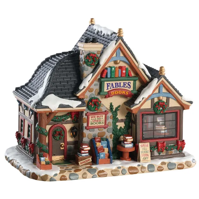 lemax-fables-bookstore-miniaturhaus image 1