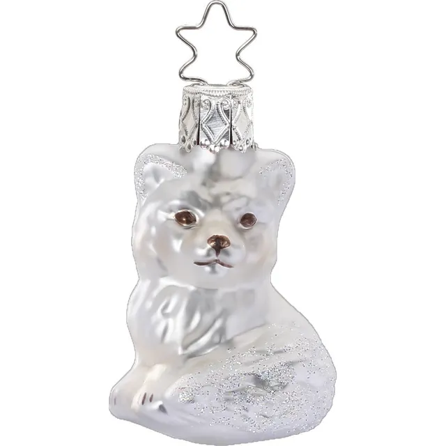 inge-glas-kleiner-schneefuchs-christbaumanh-nger-5-5-cm-wei image 1
