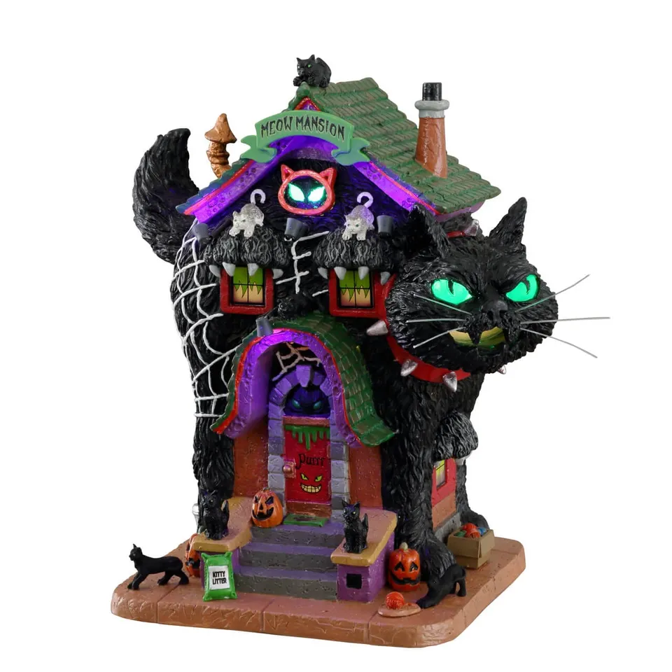 lemax-meow-mansion-miniatur-gruselhaus-katzen image 1