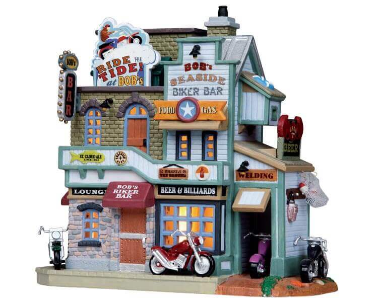 lemax-bob-s-seaside-biker-bar-miniaturgeb-ude-f-r-weihnachtsdorf image 1