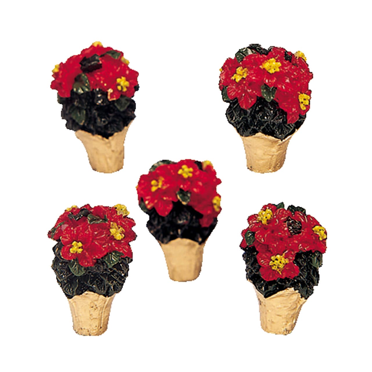 lemax-poinsettias-set-of-5-miniatur-weihnachtssterne image 2