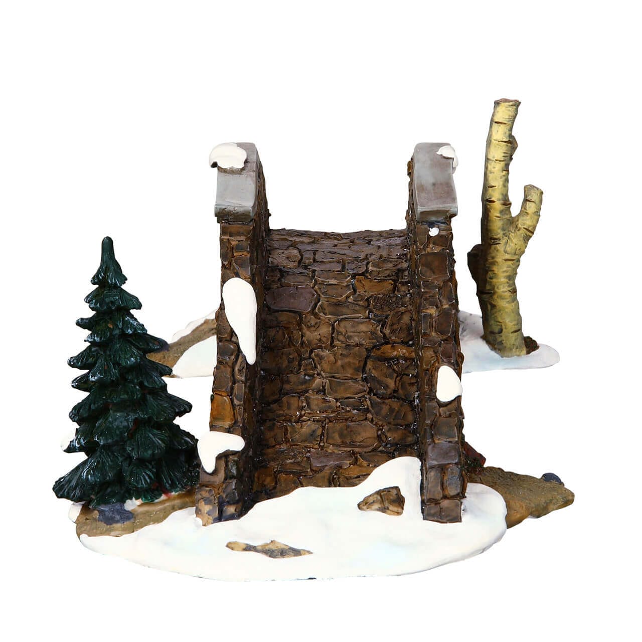 lemax-olde-stone-bridge-miniatur-steinbr-cke-mit-kardinal image 4