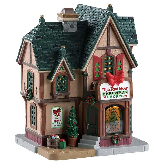 lemax-the-red-bow-christmas-shoppe-beleuchtetes-weihnachtshaus image 1