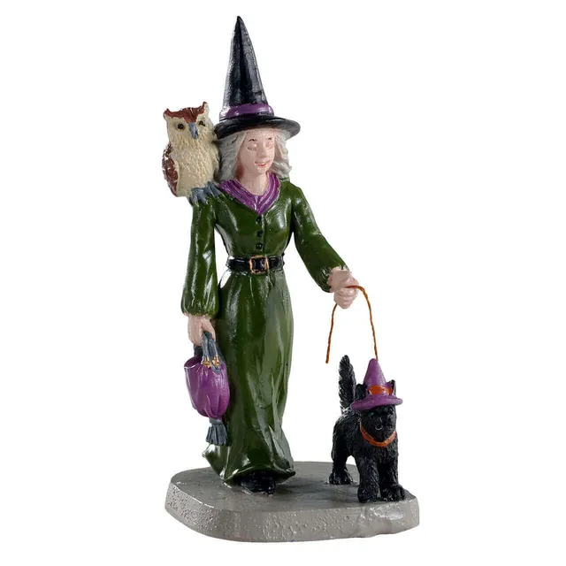 lemax-witch-shopping-spooky-town-figur image 1