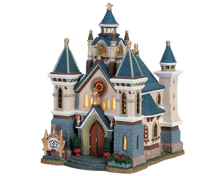 lemax-st-luke-s-cathedral-beleuchtetes-miniaturhaus-kirche image 1