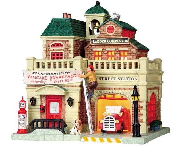lemax-may-street-station-beleuchtetes-dorfhaus-bahnhof-miniatur image 1