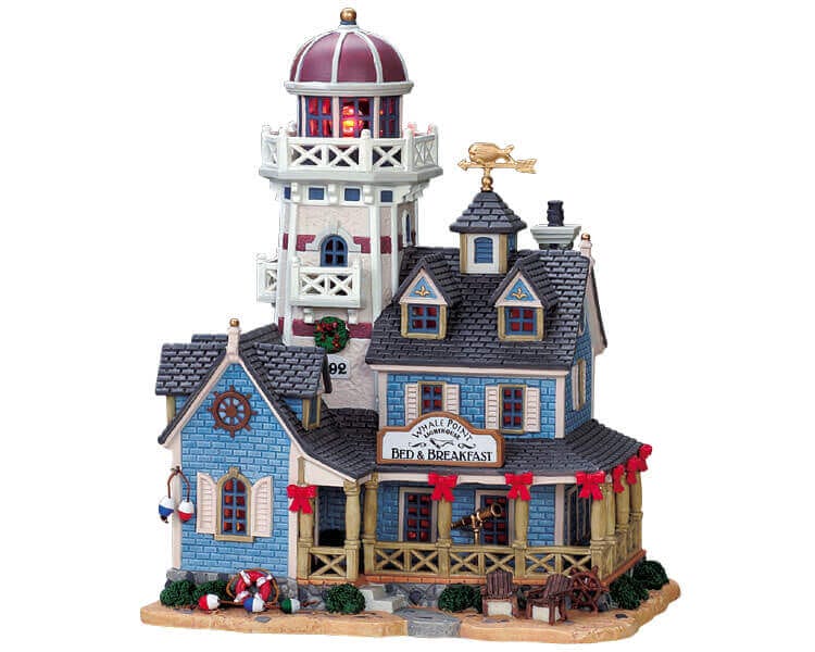 lemax-whale-point-lighthouse-bed-breakfast-miniatur-leuchtturm image 1