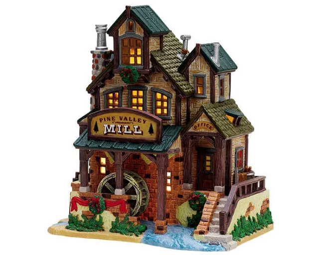 lemax-pine-valley-mill-beleuchtete-wasserm-hle-weihnachtsdorf image 1