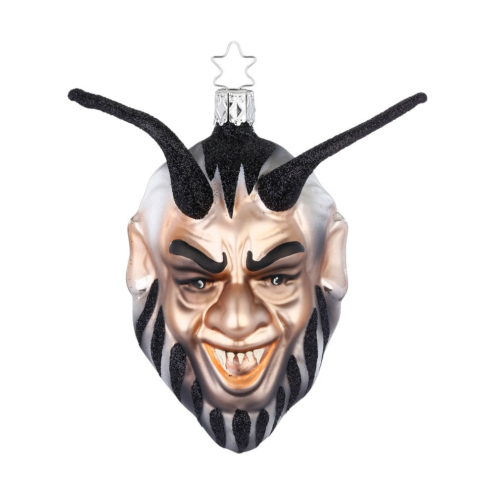 inge-glas-frecher-krampus-glas-christbaumkugel-10-5-cm-grau image 1