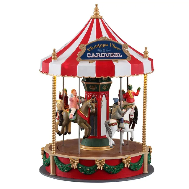 lemax-caddington-village-christmas-cheer-carousel-weihnachtskarussell-mit-beleuc image 1