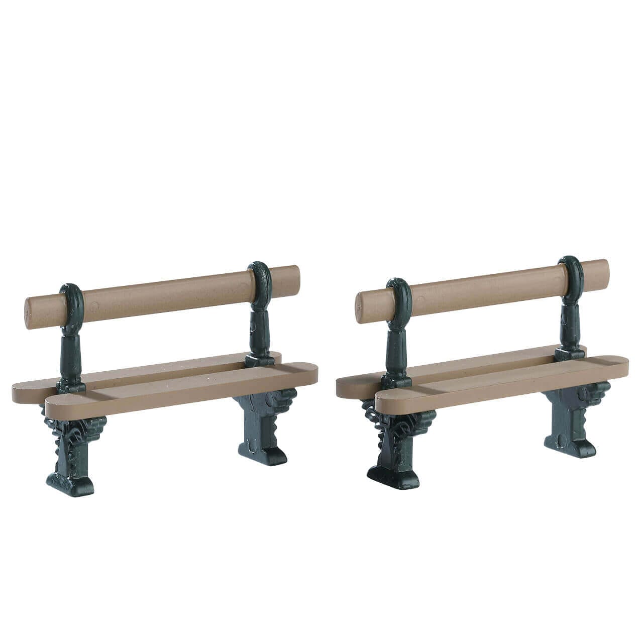 lemax-double-seated-bench-weihnachtsdorf-bank-set-2-teilig image 1