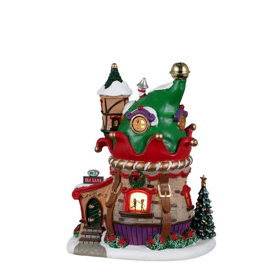 lemax-no-2-elf-lane-beleuchtetes-elfenhaus-santa-s-wonderland image 1