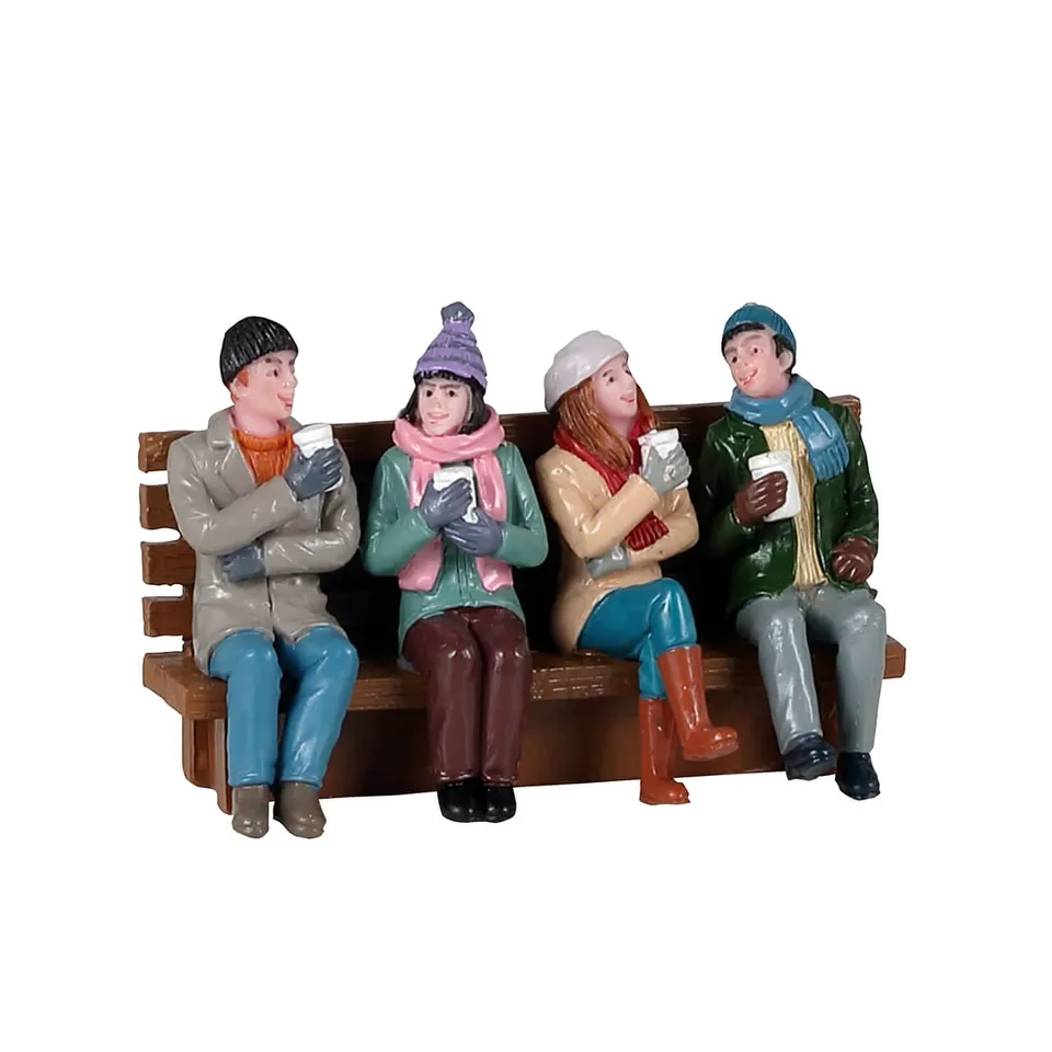 lemax-coffee-and-friends-winter-figurengruppe-bank image 1