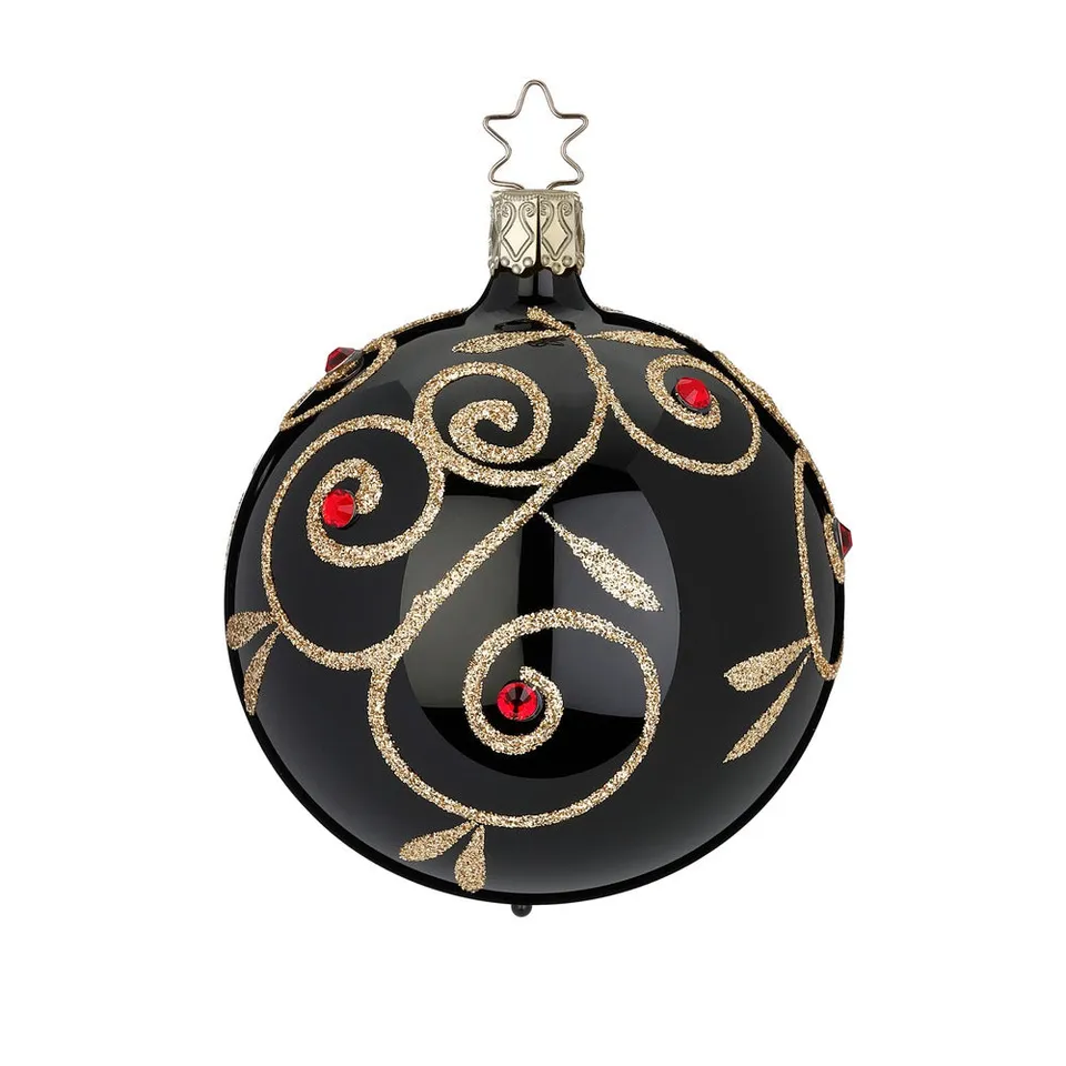 inge-glas-strahlende-leidenschaft-christbaumkugel-8-cm-schwarz image 1