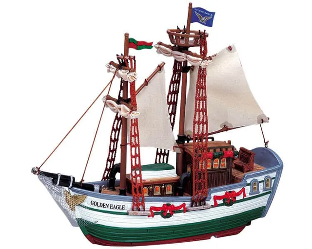 lemax-golden-eagle-schooner-miniatur-schiff-holidays image 1