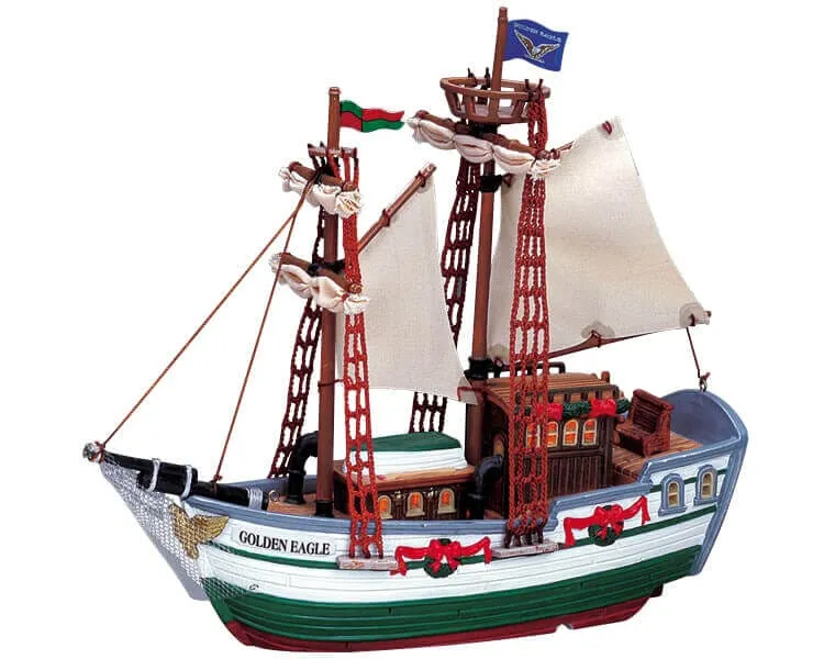 lemax-golden-eagle-schooner-miniatur-schiff-holidays image 1
