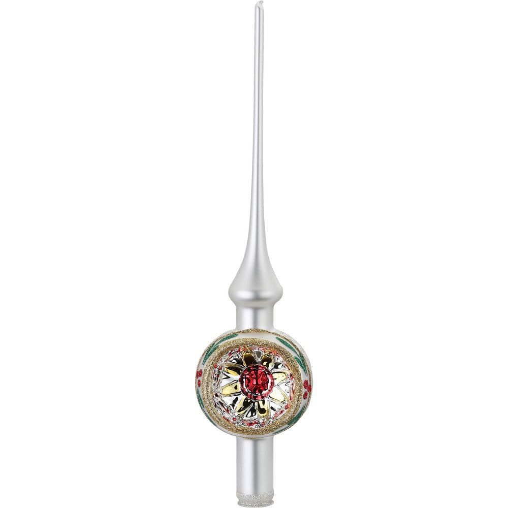 inge-glas-mistelzweig-baumspitze-7-x-30-cm-wei-matt image 1