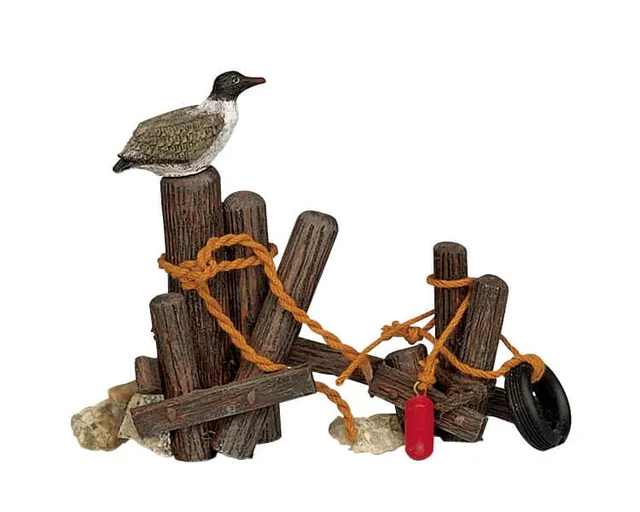 lemax-wooden-mooring-weihnachtsdorf-steg-zubeh-r image 1