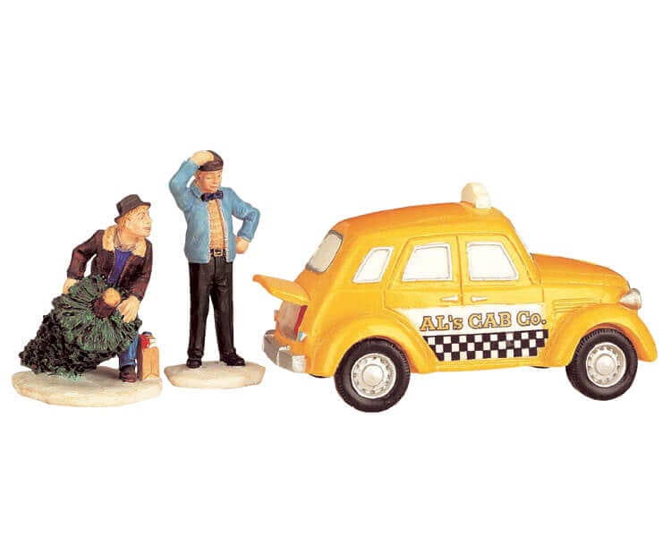 lemax-al-s-cab-miniatur-taxi-f-r-weihnachtsdorf image 1
