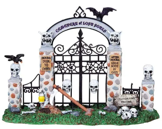 lemax-spooky-town-cemetery-gate-tor-zubeh-r image 1