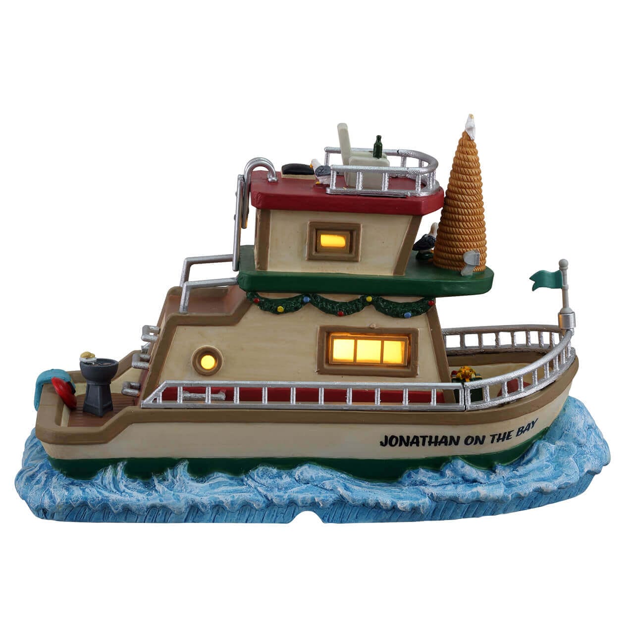 lemax-jonathan-s-houseboat-on-the-bay-beleuchtete-miniatur-hausboot-szene image 4