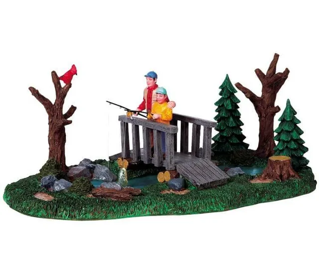 lemax-the-fishing-lesson-miniatur-figurenszene image 1