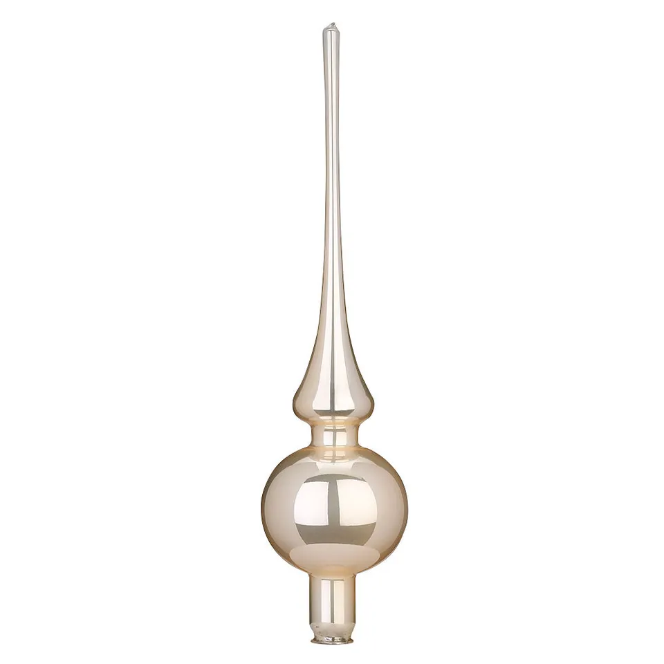 inge-glas-spitze-baumspitze-glas-champagner-opal-7-x-30-cm image 1