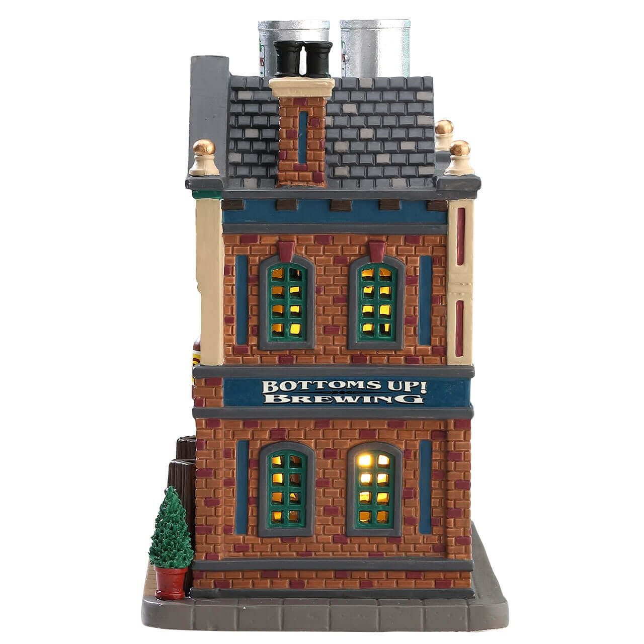 lemax-bottoms-up-brewery-beleuchtetes-miniatur-geb-ude-f-rs-weihnachtsdorf image 2