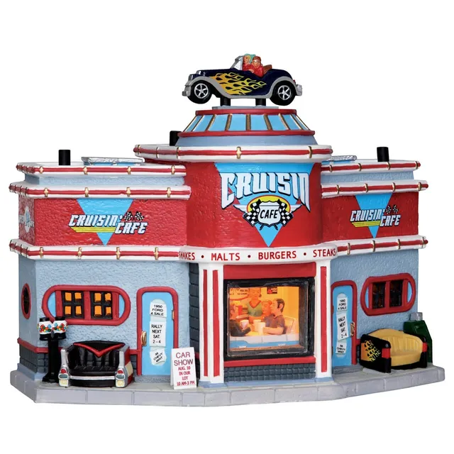 lemax-holidays-seasons-cruisin-cafe-beleuchtetes-miniatur-caf-haus image 1