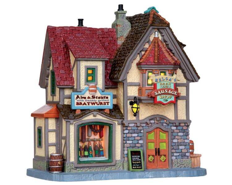 lemax-helga-s-beer-sausage-shop-beleuchtetes-miniaturhaus image 1