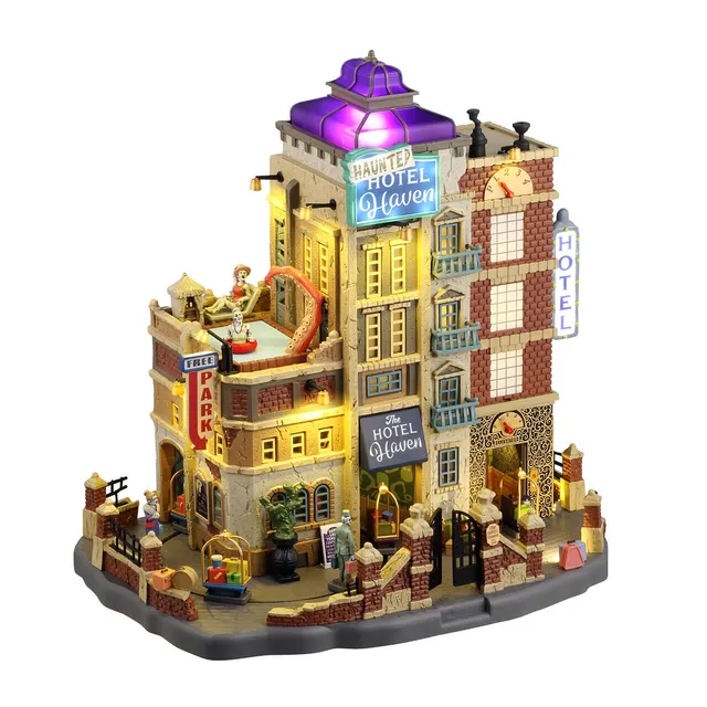 lemax-the-haunted-hotel-haven-spooky-town-geb-ude-spukhotel image 1