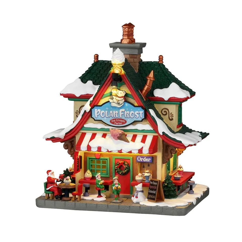 lemax-polar-frost-ice-cream-parlor-beleuchtetes-santa-s-wonderland-haus image 1