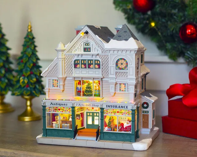lemax-antique-gift-shop-beleuchtetes-haus-norman-rockwell image 1