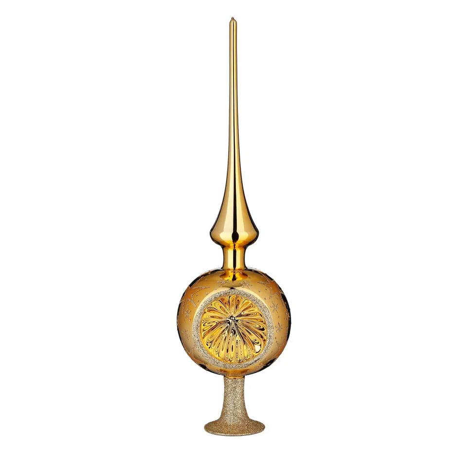 inge-glas-goldener-glanz-christbaumspitze-36-cm-inkagold image 1