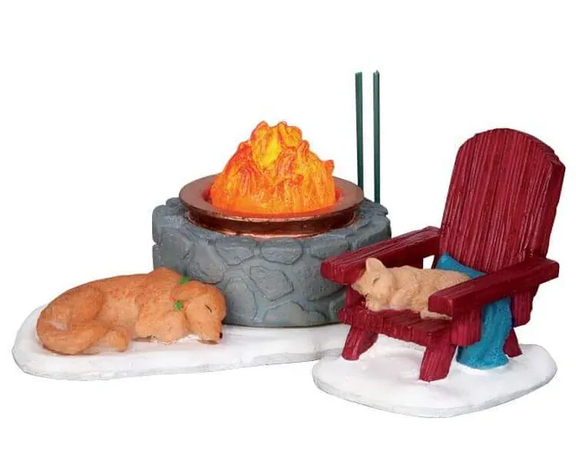 lemax-lodge-fire-pit-feuerstelle-f-r-die-lodge image 1