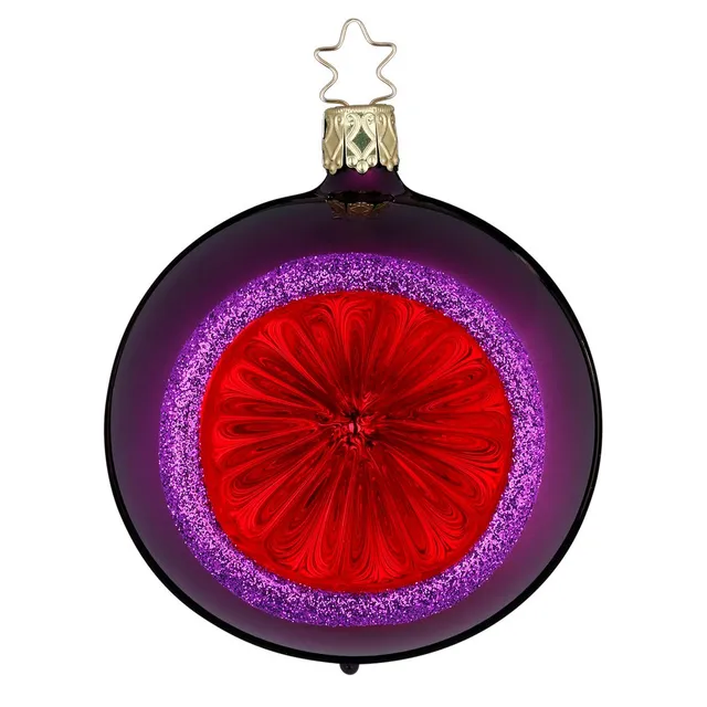 inge-glas-manufaktur-funkelnde-pracht-glaskugel-10-cm-lila-mit-funkelndem-reflex image 1