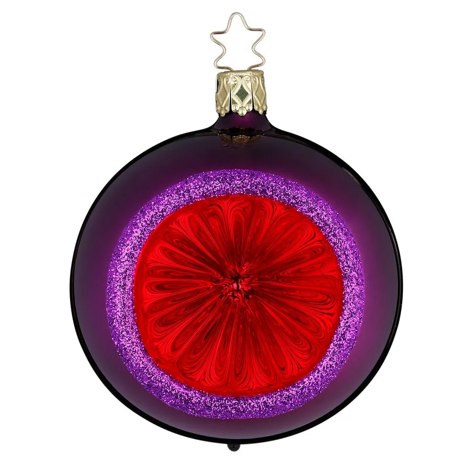 inge-glas-manufaktur-funkelnde-pracht-glaskugel-10-cm-lila-mit-funkelndem-reflex image 1