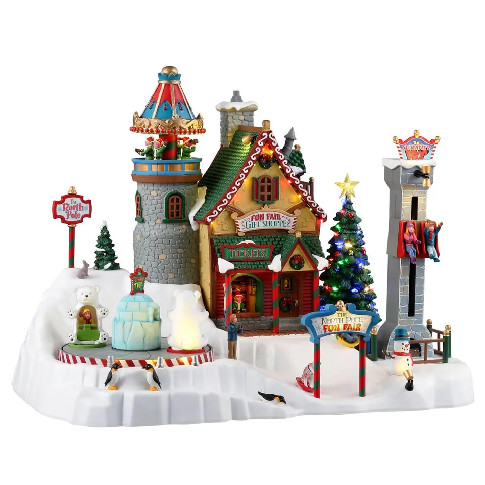 lemax-north-pole-fun-fair-santa-s-wonderland-kirmes-mit-fahrgesch-ften image 1