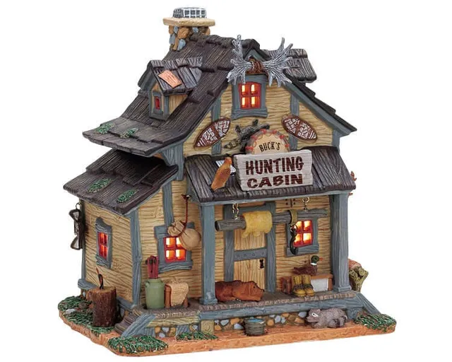lemax-buck-s-hunting-cabin-rustikale-miniatur-jagdh-tte image 1