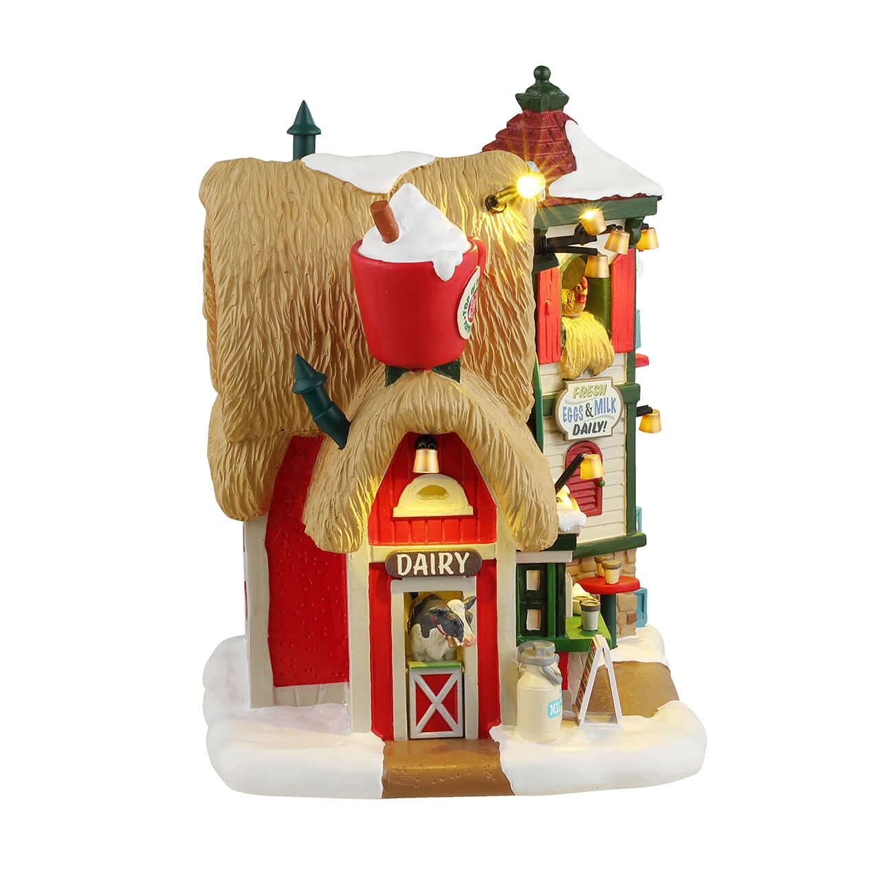 lemax-the-eggnog-bar-beleuchtetes-miniaturhaus-santa-s-wonderland image 2