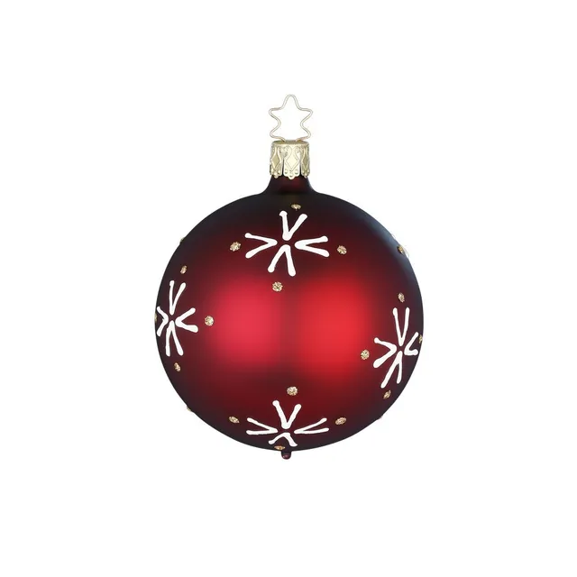 inge-glas-manufaktur-kuschelzeit-christbaumkugel-6-cm-imperial-red image 1
