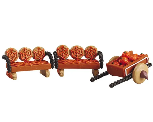 lemax-pumpkin-wagon-benches-sugar-n-spice-zubeh-r image 1