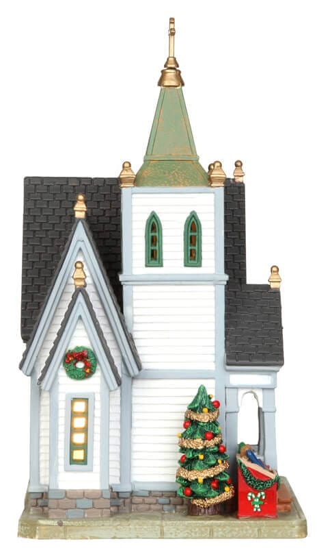 lemax-st-nicholas-church-weihnachtskirche-miniaturgeb-ude image 2