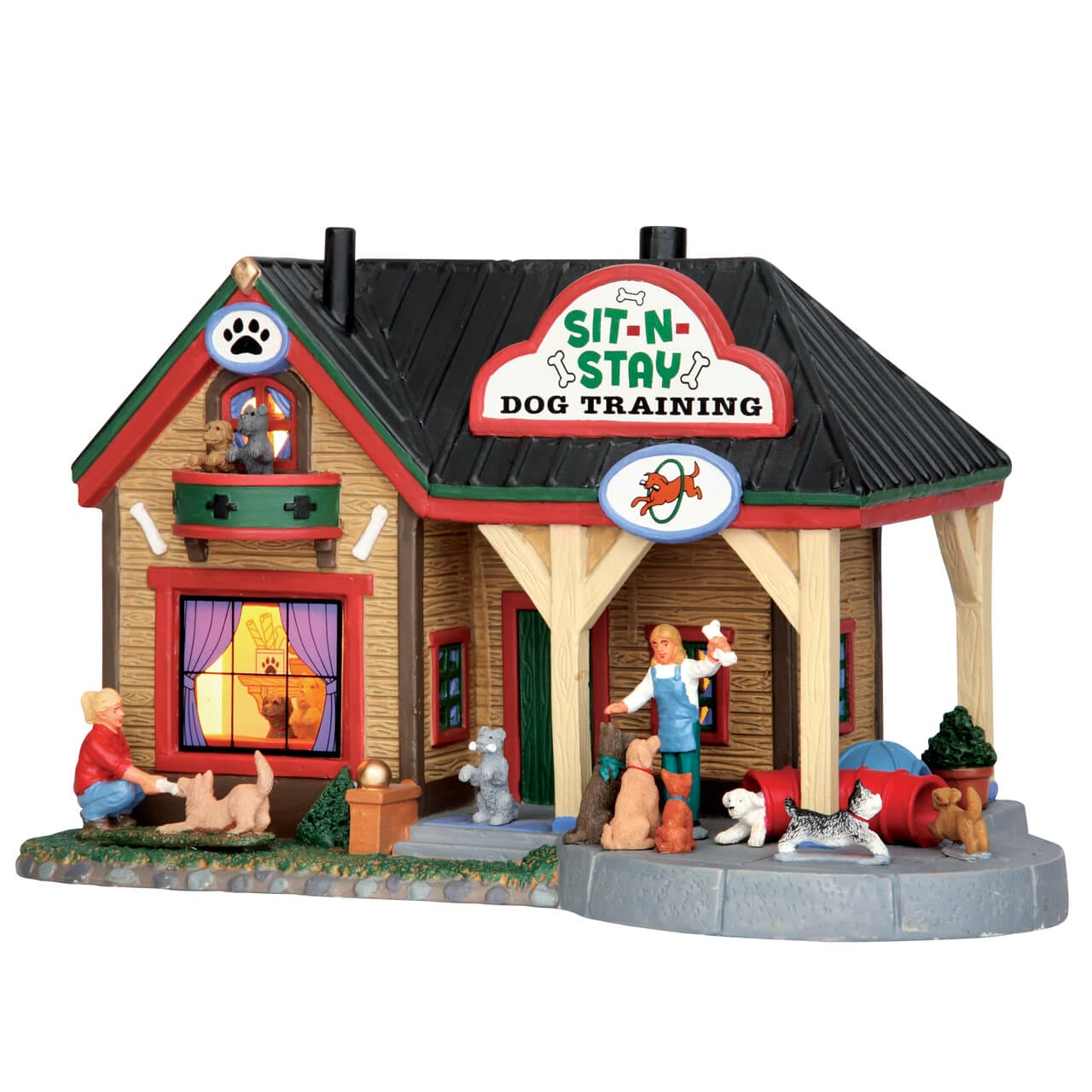 lemax-holidays-seasons-sit-n-stay-dog-training-hunde-trainingsfigur-f-r-die-deko image 1