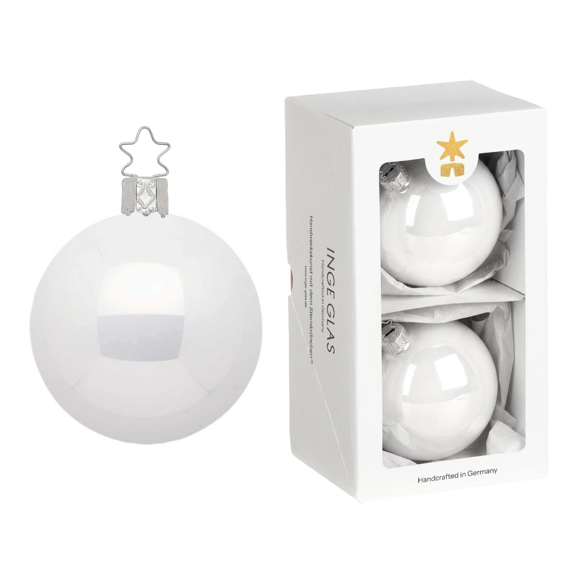 inge-glas-christbaumkugel-porzellanwei-opal-10-cm image 1