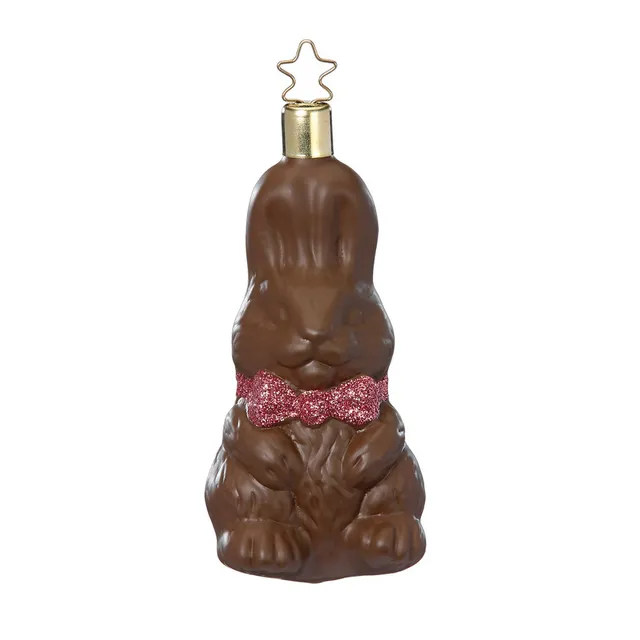 inge-glas-schokohase-rosa-christbaumkugel-10-5-cm image 1