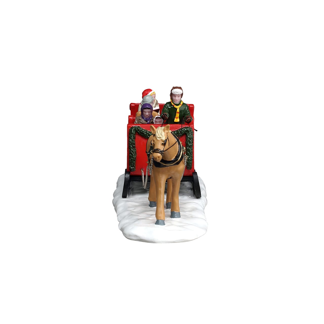 lemax-caroling-sleigh-ride-pferdeschlitten-mit-s-ngern-figur image 2